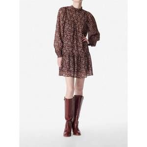 NEW VANESSABRUNO marron bethany mini dress in classic brown
